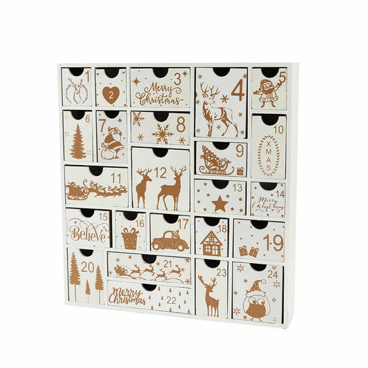 Christmas Wooden Advent Calendar With 24 Drawers