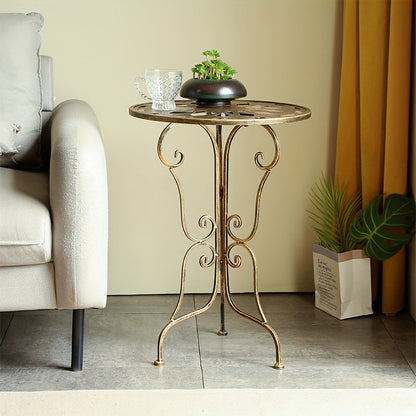 Vintage Metal Scrollwork Side Table