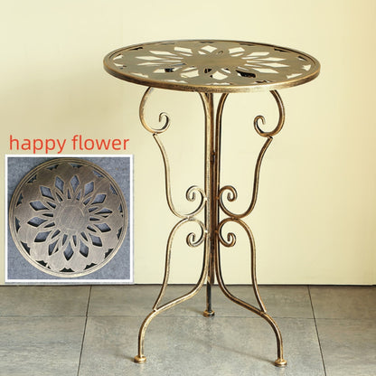 Vintage Metal Scrollwork Side Table