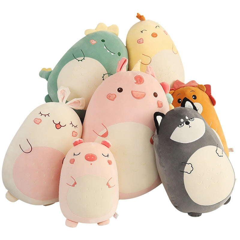 Squishmallow Kawaii Plush Pillow Doll 80cm Dinosaur Unicorn Rabbit Soft Stuffed Animal