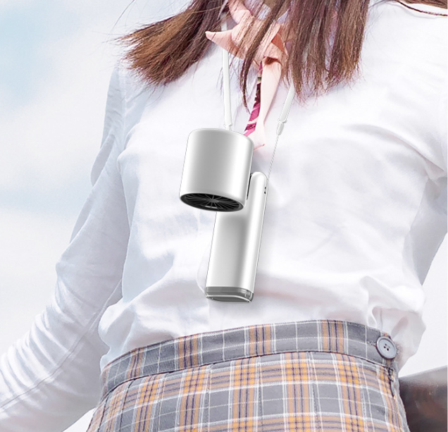 Portable Fan Handheld Mini Turbo Fan Battery ， High Speed Powerful Ice Cooling 5 Speed Adjustable Rechargeable Personal Fans for Beach Camping Travel Working （White）