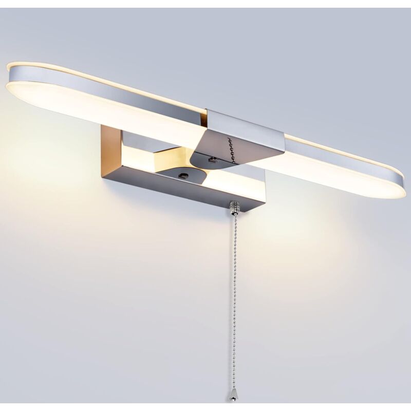 LED Bathroom Mirror Light 40Cm LED Mirror Light Wall Lamp Bathroom Mirror Light With Pull Switch 3000K 920Lm 8W Ip44