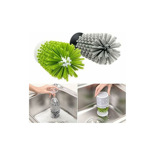 Glass Bottle Brush, Cleaning Brush With Suction Cup, Bar Glass Bottle Cleaner, Kitchen Sink Cleaning Brush