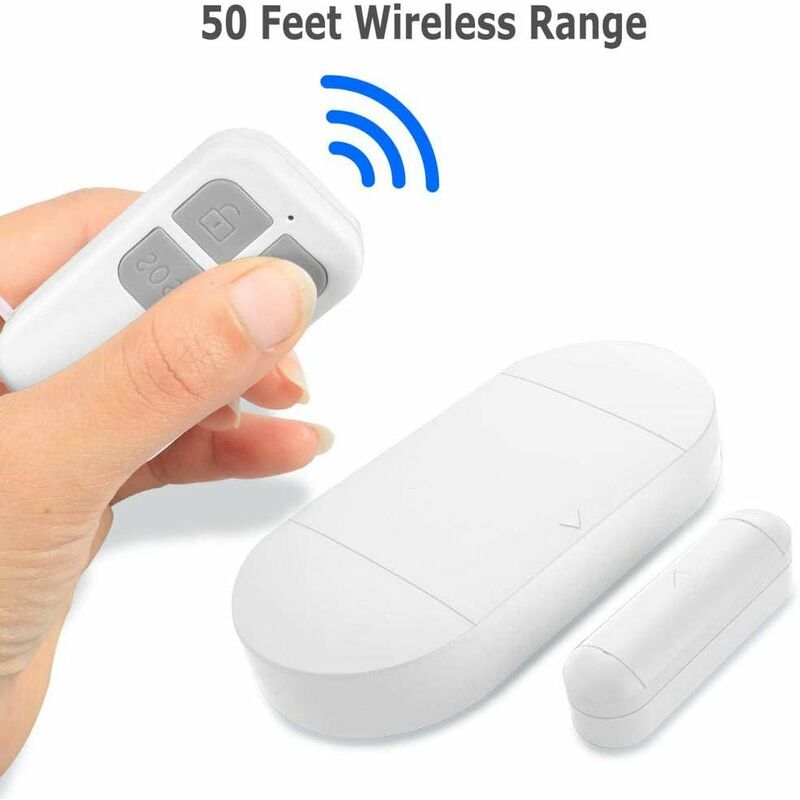 Door And Window Alarm, Alarm With 130Db Siren, 2 Remote Controls, Easy To Install, Wireless Home Alarm