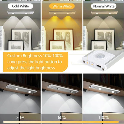 2 pcs Wireless LED Closet Lights, Dimmable Under Cabinet Lights, Motion Sensor, 3 Lighting Modes, Closet Light For