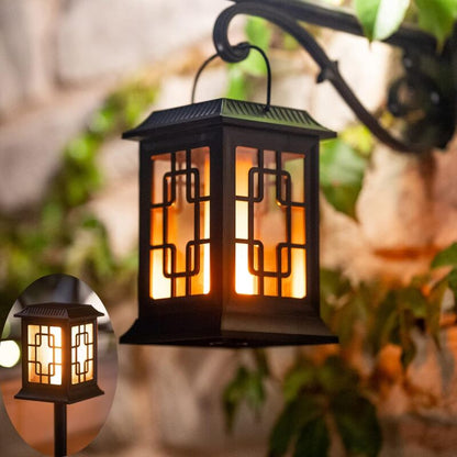 Outdoor Solar Light, Outdoor Solar Lantern Garden, Solar Lantern Two Working Modes Flashing/Warm Solar Torch Garden For