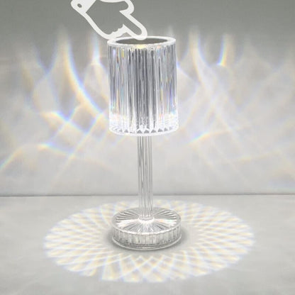 Crystal LED Table Lamp, Rechargeable Cordless Table Lamp, Touch Dimming LED Bedside Lamp For Living ROom Hotel Bedroom