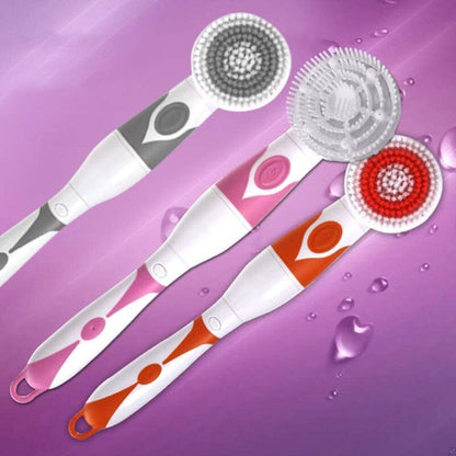 4 In 1 Waterproof Electric Bath Brush Multifunctional Body Cleaning Brush Back Massage Scrubber With 4 Brush Heads