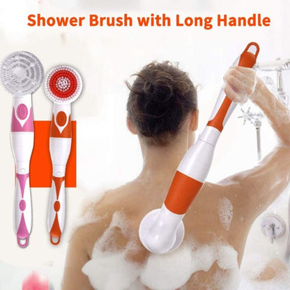 4 In 1 Waterproof Electric Bath Brush Multifunctional Body Cleaning Brush Back Massage Scrubber With 4 Brush Heads