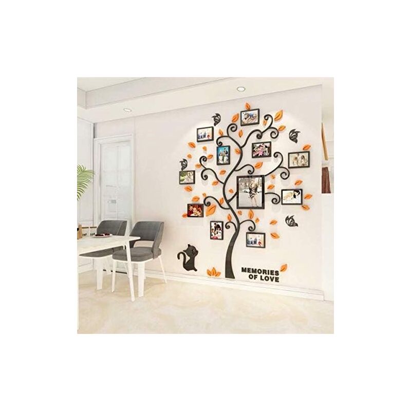 Wall Stickers Tree Photo Frame 3D Diy Mural Decals Arts Home Decoration For Bedroom, Living ROom, Nursery, Hall,
