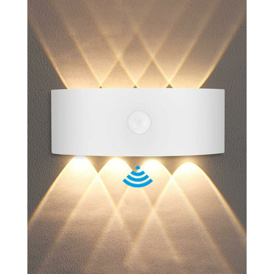 Outdoor Wall Light, 8W Indoor Motion Sensor Lamp, 3000K Warm White Bedroom Wall Light, Waterproof Ip65, Balcony,