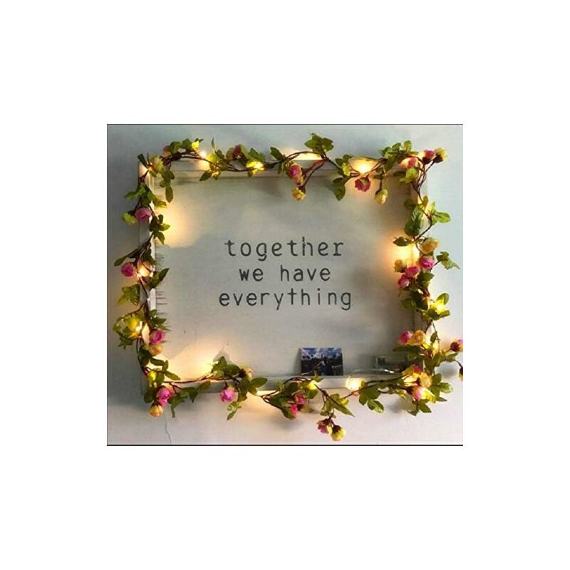 2 Meter 20 LED Flower Leaf String Lights Battery Operated Copper LED Fairy Lights For Wedding Party Event Decoration