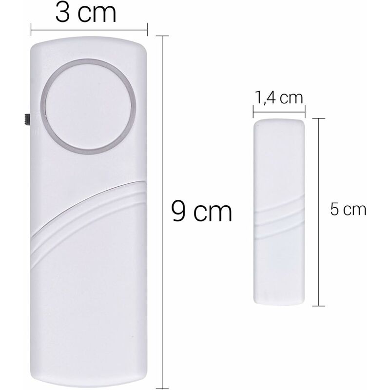 Door And Window Alarm - Pack Of 4 Wireless Intruder Alarms - Home Security Against Burglary - Magnetic Operation - 90 Db
