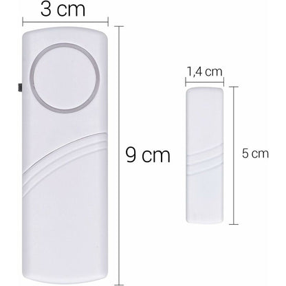 Door And Window Alarm - Pack Of 4 Wireless Intruder Alarms - Home Security Against Burglary - Magnetic Operation - 90 Db