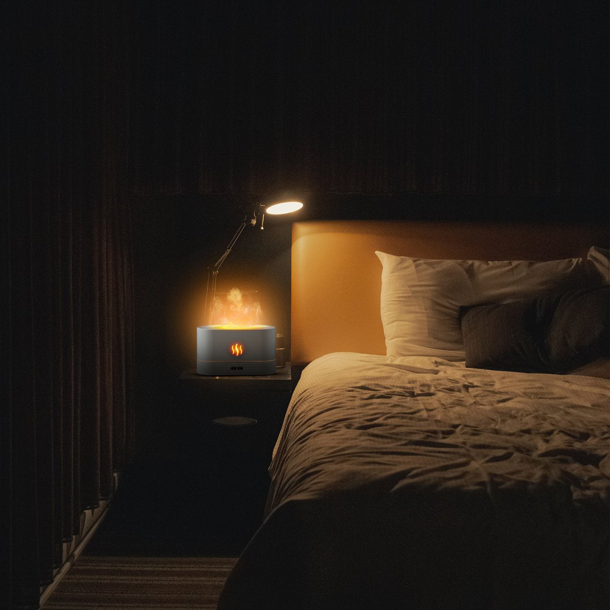 Boostiv Aroma Diffuser - Humidifier - Aromatherapy - Flame Effect - Aroma Diffuser