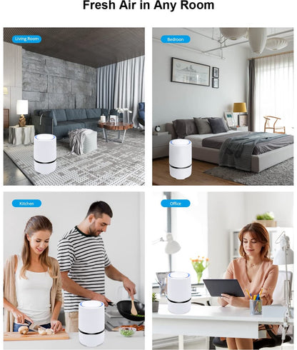 Air purifier - For living room, bedroom, office, and baby's room - Air quality indicator - Effective against dust mites, hay fever, allergies, and dust - Air purifiers - Air purifier
