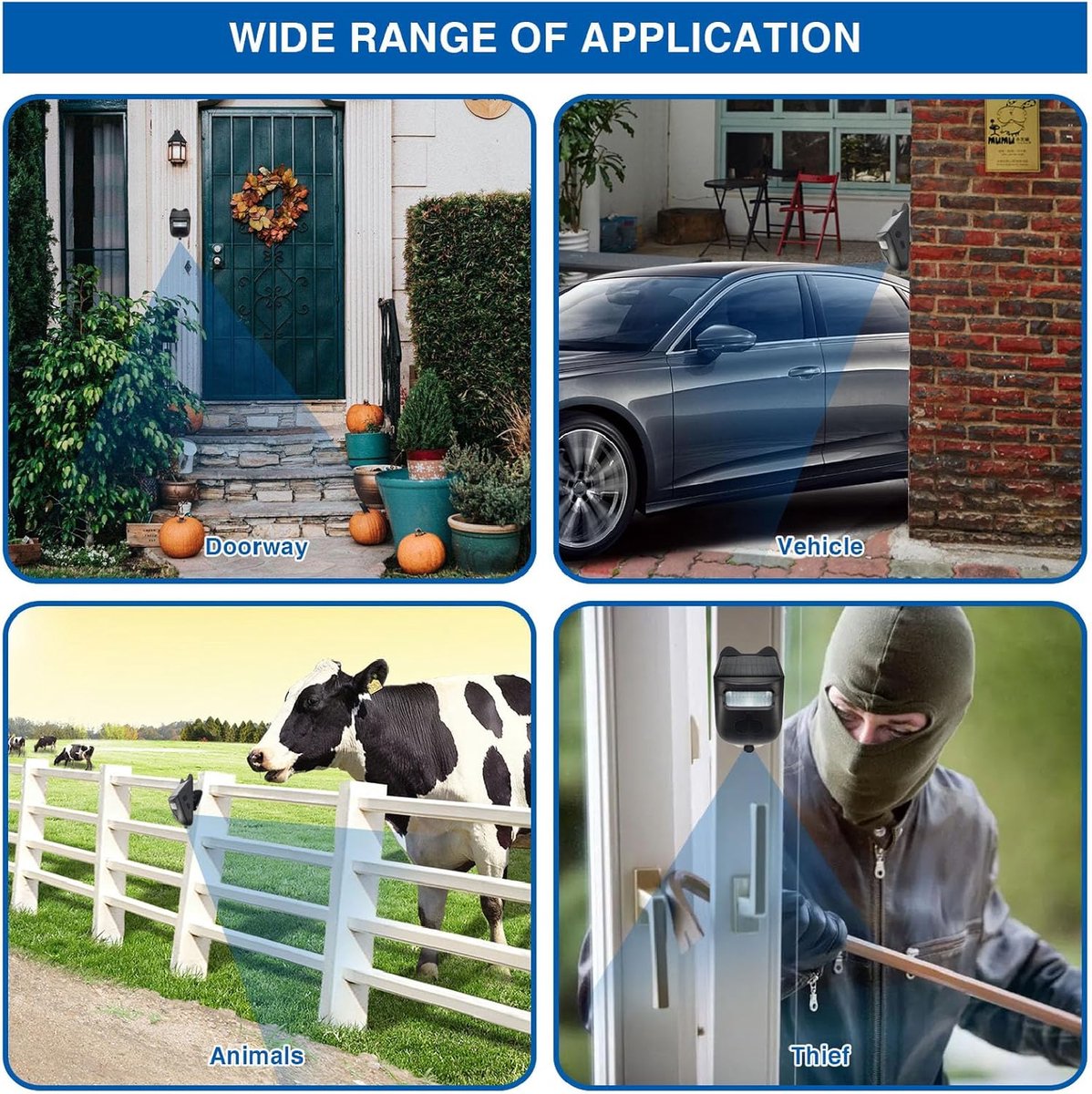 Driveway Alarm - Entry Detector - Solar Driveway Alarm - Passage Detector - Wireless = Security - Weatherproof Access Detector