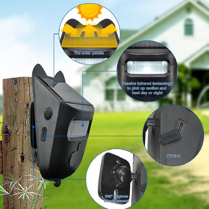 Driveway Alarm - Entry Detector - Solar Driveway Alarm - Passage Detector - Wireless = Security - Weatherproof Access Detector