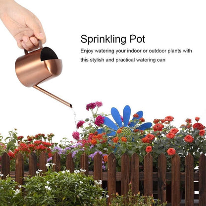 Small 300ml stainless steel watering can with long spout - ideal for flowers and household use
