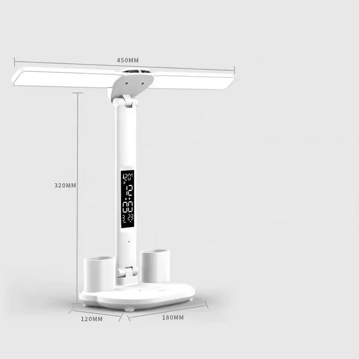 LED Desk Lamp - Table Lamp - Daylight Lamp - Dimmable - USB Rechargeable Touch Desk Lamp - Reading Lamp with Eye Protection in 3 Colors - 3-in-1 LCD Screen