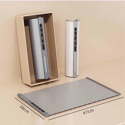 250W roll-up electric hot plate with 8 temperature settings and a 6-hour timer, for buffets, made of waterproof silicone, beige