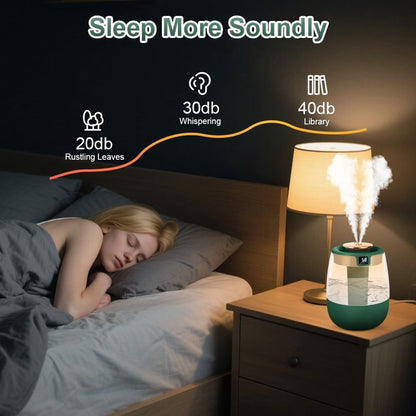 Humidifiers - Bedroom humidifier - Mini humidifier - Children's room humidifier - Humidifier with hygrometer - Humidifier with night light for bedroom - Children's room - Plants - Vegetables