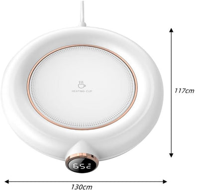 Cup or mug warmer - Heating plate - Coffee cup warmer - Tea cup warmer - Thermal heating plate - Heated coaster - USB coffee warmer for home, office or study use - Wit