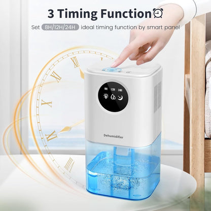 Dehumidifier - Ultra-Quiet Smart Dehumidifier - Home Dehumidifier - Ultra-Quiet Portable Dehumidifier - For Drying Laundry - Dehumidifies Bedrooms, Bathrooms, Wardrobes, and Caravans - White