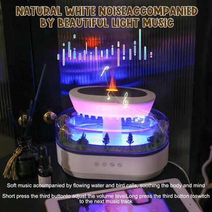 Humidifiers - Aromatherapy Humidifier - Bedroom Humidifier - With 7-Color Night Light and Music - Raindrop Landscape Humidifier - Aroma Diffuser for Essential Oils - Humidifier - Air Humidifier - Wit