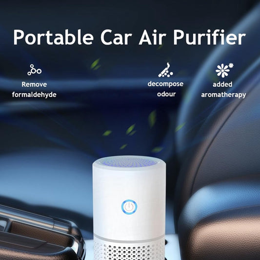 Air purifier - Mini portable air purifier - Car air filter - Ionizer - Works against dust mites and hay fever - Air filter - Wit