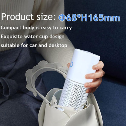 Air purifier - Mini portable air purifier - Car air filter - Ionizer - Works against dust mites and hay fever - Air filter - Wit