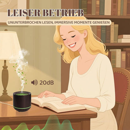 Humidifiers - Aromatherapy Humidifier - 300ml Diffuser - Air Humidifier - Room Humidifier - 7-Color LED - Light and Automatic Shut-Off - Essential Oil Diffuser for Home and Office (Dark)