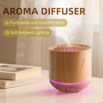 Humidifiers - Aromatherapy Humidifier - 300ml Diffuser - Air Humidifier - Room Humidifier - 7-Color LED - Light and Automatic Shut-Off - Essential Oil Diffuser for Home and Office (Light Color)
