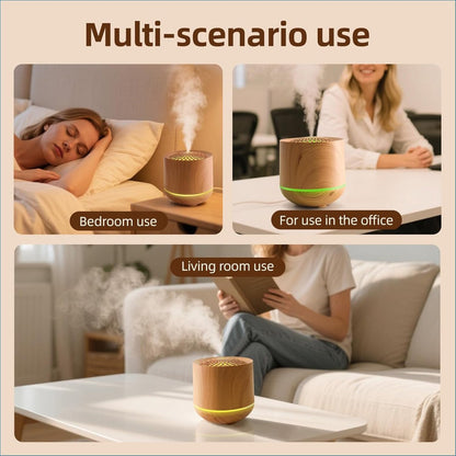 Humidifiers - Aromatherapy Humidifier - 300ml Diffuser - Air Humidifier - Room Humidifier - 7-Color LED - Light and Automatic Shut-Off - Essential Oil Diffuser for Home and Office (Light Color)