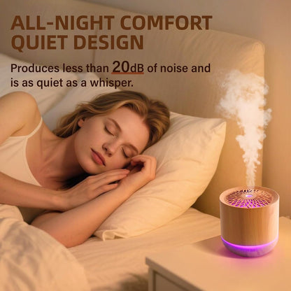 Humidifiers - Aromatherapy Humidifier - 300ml Diffuser - Air Humidifier - Room Humidifier - 7-Color LED - Light and Automatic Shut-Off - Essential Oil Diffuser for Home and Office (Light Color)