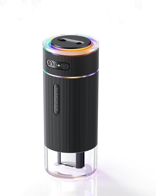 Humidifiers - Air humidifier - Bedroom humidifier - Mini desktop humidifier for travel, office, or children's room - Black
