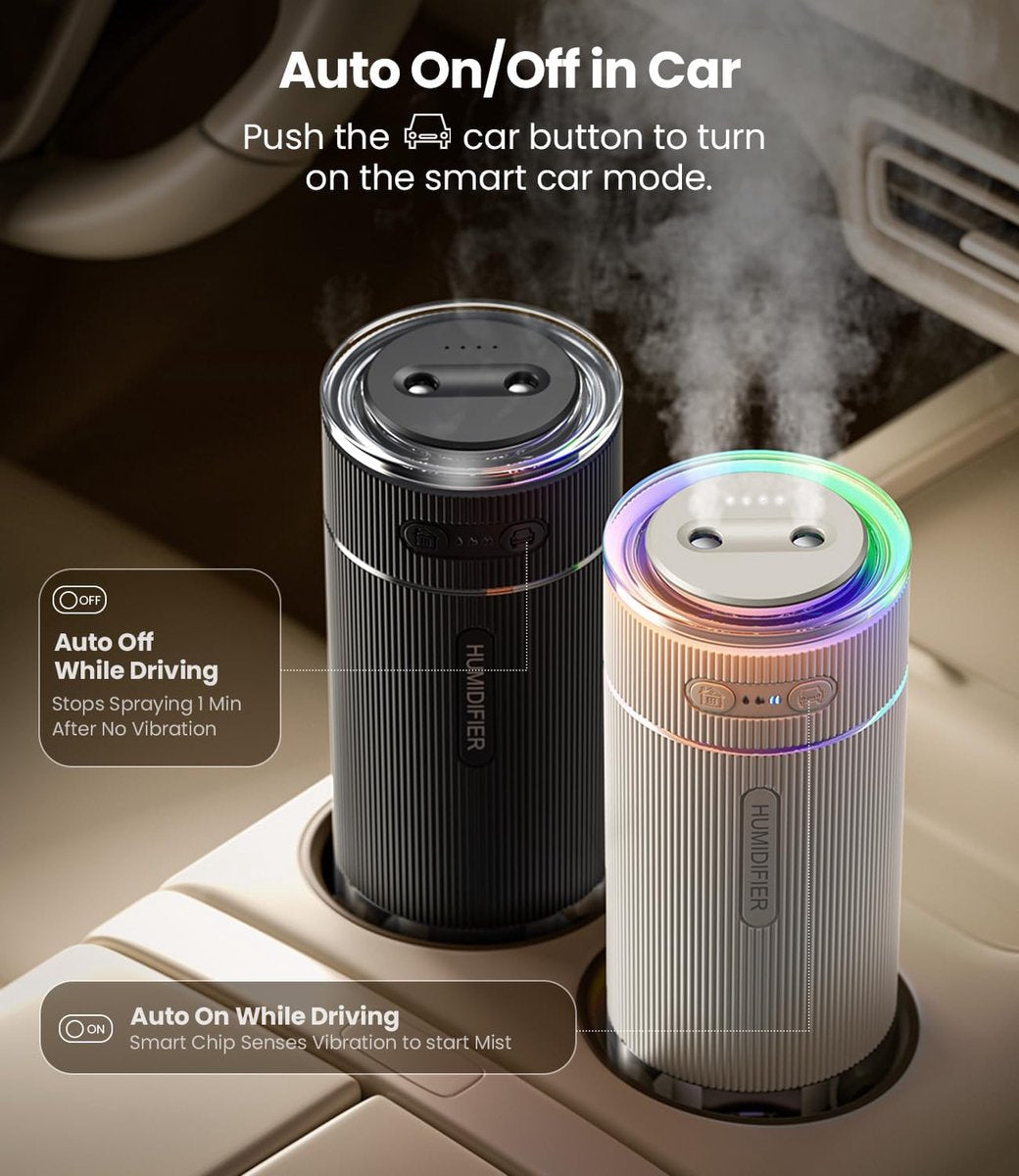 Humidifiers - Air humidifier - Bedroom humidifier - Mini desktop humidifier for travel, office, or children's room - Wit