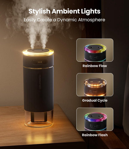 Humidifiers - Air humidifier - Bedroom humidifier - Mini desktop humidifier for travel, office, or children's room - Wit