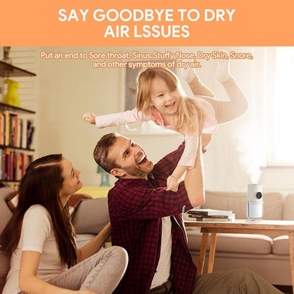 Humidifiers - Bedroom Humidifier - Cool Mist Humidifier - 280ml USB Desktop Humidifier with Night Light for Bedroom - Quiet Operation - Automatic Shut-Off - Timer