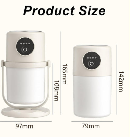 Humidifiers - Bedroom Humidifier - Cool Mist Humidifier - 280ml USB Desktop Humidifier with Night Light for Bedroom - Quiet Operation - Automatic Shut-Off - Timer