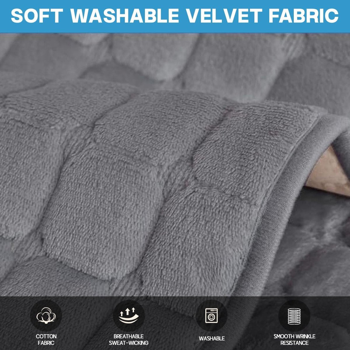Sofa cover - Corner sofa cover - Flannel sofa cover - Winter sofa cover - Sofa cushion cover - Corner sofa cover for 1/2/3/4 people - L-shaped sofa cover - Grey - 70 x 70 cm