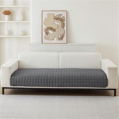 Sofa cover - Corner sofa cover - Flannel sofa cover - Winter sofa cover - Sofa cushion cover - Corner sofa cover for 1/2/3/4 people - L-shaped sofa cover - Grey - 70 x 70 cm