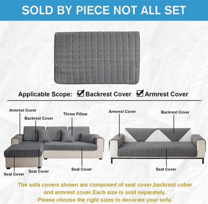 Sofa cover - Corner sofa cover - Flannel sofa cover - Winter sofa cover - Sofa cushion cover - Corner sofa cover for 1/2/3/4 people - L-shaped sofa cover - Grey - 70 x 70 cm