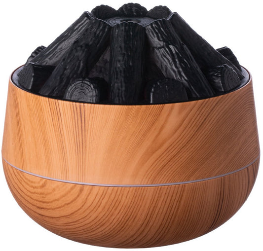 Aromatherapy Air Humidifier - Flame Effect Aromatherapy Diffuser - 300ml - Bedroom Humidifier - Campfire Shape - Small Ultra-Quiet USB Portable Humidifier for Home and Office (Light Color)