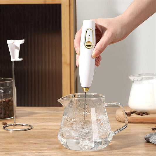 Milk Frother - Practical Kitchen Appliance - Milk Frother - Multifunctional Tool - Multifunctional Electric Mixer - Suitable for Outdoor and Indoor Use