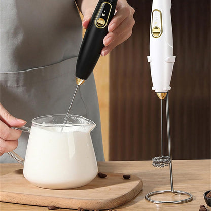 Milk Frother - Practical Kitchen Appliance - Milk Frother - Multifunctional Tool - Multifunctional Electric Mixer - Suitable for Outdoor and Indoor Use