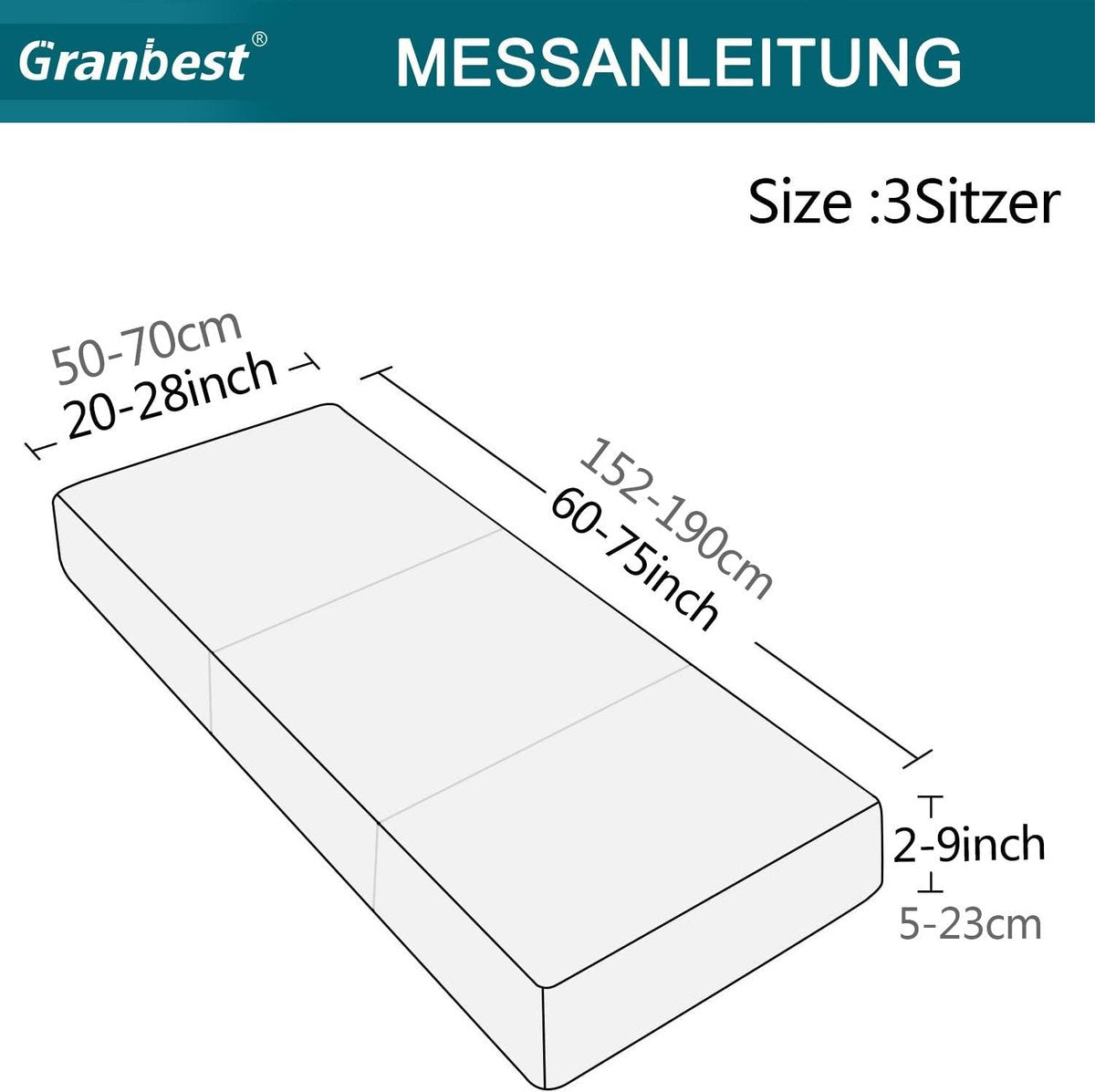 Sofa cover - Winter sofa cover - Stretch sofa cover - Corner sofa cover - Seat cushion - Three-seater sofa cover - Spandex sofa cover - Furniture protector with elastic base - Grey