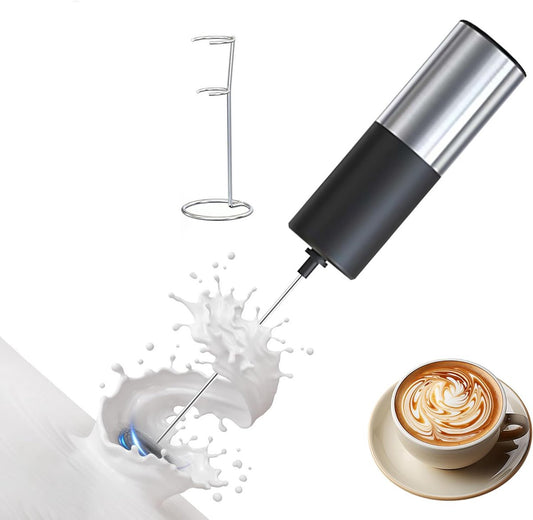 Milk Frother - Milk Frother - Manual Milk Frother - Electric Milk Frother - Milk Frother with Stand - Portable Beverage Mixer - Efficient Foaming Lance - Professional Whisk - Create the Perfect Coffee Foam