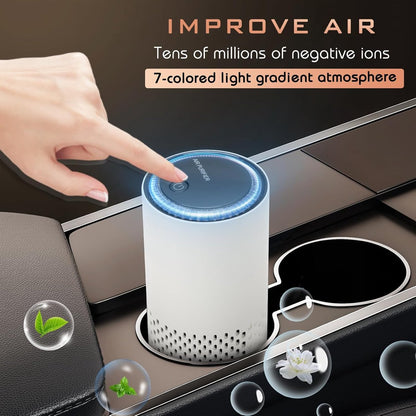 Air purifier - Negative ion air purifier - Air purifier for the home - Rooms up to 20 m² - Negative ion air purifier - Deodorizer - Ionizer - Wit
