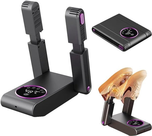 Boys' Shoe Dryers - Women's Shoe Dryer - Boxing Gloves - Deodorizer - Smart Timer - Drying Function - Shoe Dryer - Foldable and Portable - Boxing Gloves and Shoe Dryer - Black